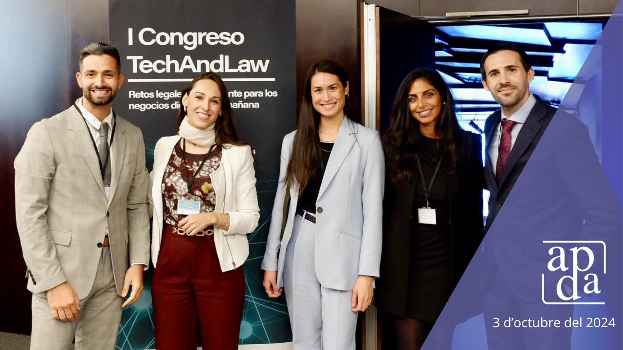 L’APDA col·labora en el I Congrés TechAndLaw sobre privacitat i tecnologies emergents en els negocis